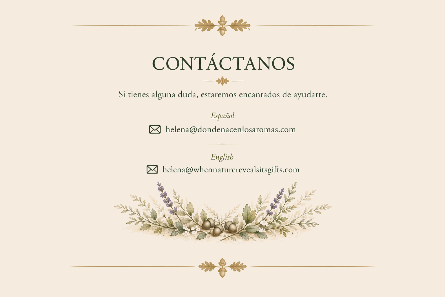 Contáctanos — Donde nacen los aromas